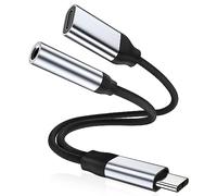 Carphone Warehouse Adattatore Cuffie USB C, Jack Sdoppiatore Cavo Aux, Audio Convertitore Auricolari Compatibile con Samsung Galaxy S23 S22 S21 Note 20,Pixel 7/6,Huawei.