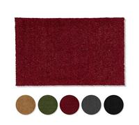 Carpido tappetini antiscivolo in cocco - tappetini antibatterici per porte - per aree esterne coperte - fibre naturali sostenibili - 100% cocco - 90x150 cm - rosso