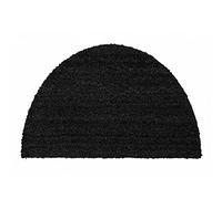 Carpido Tappetini in cocco semicircolari - tappetini antibatterici per porte - per aree esterne coperte - fibre naturali sostenibili - 100% cocco - 60x90 cm - nero