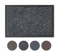 Carpido Zerbino Grigio screziato Set da 2 40x60 cm per interni - Classico tappeto da ingresso ad asciugatura rapida - Tappeto antiscivolo - Zerbino resistente