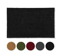 Carpido Zerbino in cocco antiscivolo - 80 x 100 cm nero - Fibra naturale sostenibile per esterni coperti - 100% cocco - Tappetino per ingresso