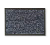 Carpido Zerbino per interni - tappetino antiscivolo per ingressi - idrorepellente clean-off - easy-care dust control mat 80 x 120 cm blu