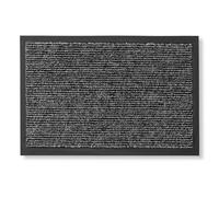Carpido Zerbino per interni - tappetino antiscivolo per ingressi - idrorepellente clean-off - easy-care dust control mat 60 x 80 cm grigio