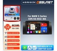 Carplay 4G 9 "10.33'' 8Core AutoRadio 2 Din Lettore multimediale per auto Android per BMW 5 X5 E53 E39 M5 1996-2003 Stereo GPS Nav Audio P1L (4Core 1G 16G)