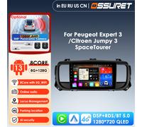 Carplay 4G 9''10.33'' Sistema AI Lettore multimediale per auto Android 2Din per Peugeot Expert 3 Citroen Jumpy 3 SpaceTourer 2016-2021 BT S4(8Core 4G 32G)