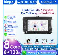 Carplay 4G + WIFI 2 Din Lettore multimediale per auto Android per VW Volkswagen Skoda Octavia Golf 5 6 Touran Passat B6 Polo Jetta MK5 MK6 P1L 1G 16G