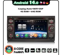 Carplay 64GB Android 14 Autoradio Ford Focus Mk2 Fiesta Mk6 C-Max Galaxy Kuga