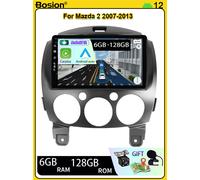 Carplay ▶️6G+128G◀️ Android 14 Autoradio Car Stereo GPS Navi Per Mazda 2 2007-13