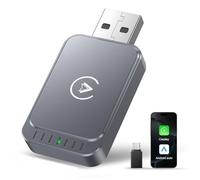 Carplay - Adattatore wireless per auto Android 2 in 1, senza fili, mini e stabile Plug & Play Stick per iPhone iOS 10+/Android 11+, grigio