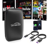 CarPlay AI Box 2026 Upgrade - Adattatore wireless Apple CarPlay & Android Auto, Magic Video Box con Netflix, Y schede TF, Plug-and-Play Carplay Adapter per iOS 10+ / Android 11+