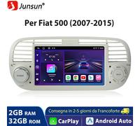 Carplay Android 13 Autoradio 2+32G Per Fiat 500 07-2015 GPS Navi WIFI DAB+ BT FM