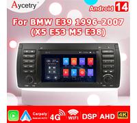 Carplay Android 14 autoradio multimediale schermo 7 ''per BMW serie 5 E39 X5 E53 M5 1995-2007 2 din autoradio Stereo 4G LTE