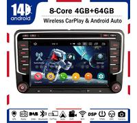 Carplay Android 14 Autoradio VW Passat T5 Golf 5/6 Jetta SEAT Leon Skoda Superb