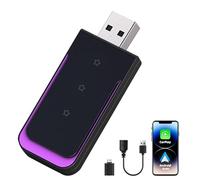 Carplay & Android Auto Wireless, 2 in 1 Mini Adattatore Carplay Wireless, USB C/A Plug and Play Car Play Adattatore, Carplay Adapter Compatibile con iOS 10+/Android 11+