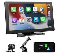 Carplay Auto, Android Auto Wireless Autoradio, 9" Schermo per Auto con 1080P Retrocamera, Navigazione GPS, Controllo Vocale, Bluetooth, Mirror Link, FM, AUX - Adatto a Vari Modelli di Veicoli