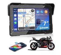 Carplay Moto e Android Auto 7 Pollici Navigatore Moto Portatile Senza Fili con Motociclette Navigazione, Supporto Siri/G-oogle Assistant, Bluetooth, IP67 Impermeabile per il Viaggio Pendolare