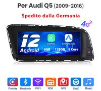 Carplay Per Audi Q5 2009-2016 Android Autoradio GPS Navi WIFI BT USB DAB+ 6+128G
