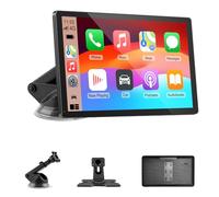 CarPlay Screen for Car, 9'' Wireless CarPlay & Android Auto - Smart Portable Touchscreen with Bluetooth/FM, Mirror Link, Voice Control, GPS Navigation, Hands-Free Calling, Plug & Play Car Play Screen