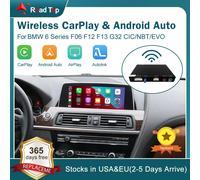 CarPlay wireless per BMW Serie 6 F06 F12 F13 G32 2010-2020 CIC, NBT, EVO, con funzione Android Auto Mirror Link AirPlay CarPlay NBT 2013-2016 Black