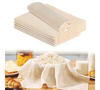 CarPlusStudio Passiertuch Riutilizzabile - 6 Pezzi 50x50cm Telo di Cotone Non Sbiancato, Per Tofu, Latte Vegetale, Succhi di Frutta e Altro - Tessuto Sostenibile per Cucina