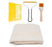 CarpNettore 4 Pezzi Panno Tufting Panno di Supporto Raschietto Pennello per Rasoio Panno Tufting per Tufting Tessuto Tufting Tessuto di Supporto Spessore, 2x2,15m