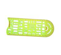 CarpNettore Righello per Disegno di Incidenti Stradali, Righello per Disegno di Veicoli, Indagine di Progetto, Modello di Disegno Artigianale Compatto E Versatile, Verde