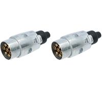 CARPOINT CPT0429505 Spina Metallica a 7 Poli con Collegamento a Vite, Grigio/Nero (Confezione da 2)