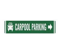 Carpool Parking Shared Ride Space Multiple Passenger Metal Tin Sign | Decorazione da parete per bar, club, giardino, poster rotondo vintage in metallo, 40,6 x 10,2 cm