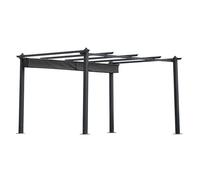 Carport - Carport Resistente Da 9,8 Piedi X 14 Piedi, Riparo For Auto E Barche, Design Con Tettoia Retrattile, Parasole For Esterni Da Giardino.(Black fabric version)
