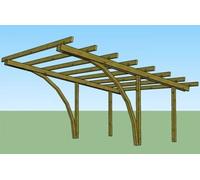 Carport in legno 5x3 h.2,70 copertura per auto gazebo in pino impregnato