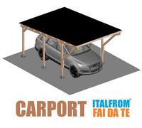 Carport in Legno 5x3 Tettoia Auto Garage gazebo Copertura Perline e Feltro