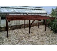 Carport in legno 5x6 h. 2,70 MAXI ricovero per 2 auto con montanti lamellari