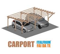 Carport in Legno Impregnato 5 x 6 Tettoia Auto Pergola Gazebo Garage Tassella