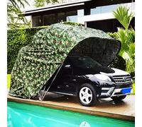 Carport pieghevole in acciaio inox, tenda da sole retrattile semiautomatica per auto, riparo durevole, garage pieghevole mobile, tettoia per auto pieghevole idraulicamente, 21x9x8,7 piedi