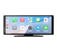 CARPURIDE V92 - Stereo portatile per auto, wireless Carplay e Android Auto, radio touch screen HD da 10,26 pollici 1080p con BT 5.0, supporto Mirror Link per camion e camper