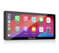 Carpuride W103 Pro con trasmissione Bluetooth wireless, autoradio portatile Carplay e Android Auto, touch screen 1080P da 10,3 pollici, Mirror Link/GPS/Siri/FM, con 3 staffe