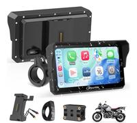 Carpuride W602S Pro Moto Carplay Schermo con BM05 per Plug-and-Play, Senza Fili CarPlay e Android Auto, 6,25" Impermeabile Touchscreen, OTA, Doppio Bluetooth, Interfono Funzione, Cablato Controller.