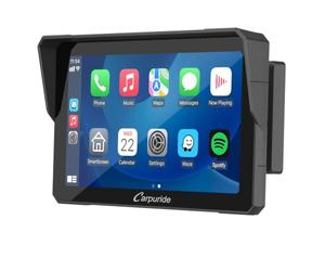 Carpuride W702B Pro Moto Carplay Schermo con Supporto per BMW Moto | Wireless CarPlay e Android Auto, 7 Pollici Impermeabile Touchscreen, Doppio Bluetooth, Interfono Funzione, Navigazione.