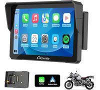 Carpuride W702B Schermo Carplay Moto con Supporto Personalizzato per BMW Moto, Wireless CarPlay e Android Auto, Portatile 7" Impermeabile Touchscreen, Dual Bluetooth, Navigazione, Siri.