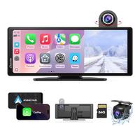 CARPURIDE W904 Dash Cam CarPlay 10,26" Android Auto Telecamera | Telecamera Anteriore 4K e Posteriore 1080P, Registrazione Loop, Bluetooth, Mirror Link, Siri e Schermo HD Touch 10,26"