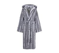 CARRARA Accappatoio unisex con cappuccio in spugna di puro cotone art. Osaka - S/M, Grigio