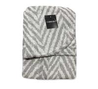 Carrara Accappatoio Unisex con Cappuccio in Spugna di Puro Cotone Chevron S46