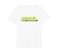 Carrara c'è Solo Carrara Maglietta Coro Stadio carrarese Maglietta, Donna Plus-Size, Bianco, 6X