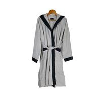 Carrara Voyage accappatoio con cappuccio in spugna di cotone (IT, Testo, XXL, Regular, Regular, Perla)