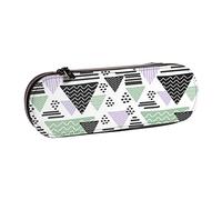 CARRDKDK Astuccio in pelle a forma di treno con locomotiva a vapore, astuccio rigido estetico per ragazzi e ragazze, piccolo astuccio organizer con cerniera, grande capacità, per la scuola, Triangolo