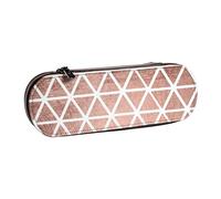 Carrdkdk Astuccio in pelle con bandiera canadese, astuccio rigido estetico per ragazzi e ragazze, piccolo astuccio organizer con cerniera, grande capacità, per la scuola, Sfondi con motivo oro rosa.,