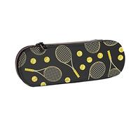 Carrdkdk Astuccio in pelle con formula matematica, astuccio rigido estetico per ragazzi e ragazze, piccolo astuccio organizer con cerniera, grande capacità, per la scuola, Racchette da tennis