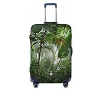 CARRDKDK Basketball Arena - Copertura per valigia con stampa, protezione per bagagli, copertura per bagagli individuale con elevata elasticità (S, M, L, XL), Foresta pluviale tropicale, L(35.6''H x