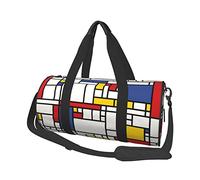 CARRDKDK Borsa da viaggio cilindrica di grande capacità, graziosa borsa da palestra che può contenere scarpe per donne e uomini, borsa stampata con finestra rotta per vacanze, fitness, allenamento