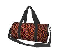 CARRDKDK Borsa da viaggio cilindrica di grande capacità, graziosa borsa da palestra che può contenere scarpe per donne e uomini, borsa stampata con finestra rotta per vacanze, fitness, allenamento